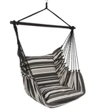 HOPLO Hängesessel B&W 360 XXL mit 2 Kissen 100 % Baumwolle,