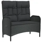 furnicato Gartenbank 107 x 0 x 0 cm Schwarz