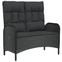 furnicato Gartenbank 107 x 0 x 0 cm Schwarz
