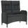 furnicato Gartenbank 107 x 0 x 0 cm Schwarz