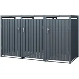 ML-Design Mülltonnenbox 200 x 80 x 116,3 cm anthrazit