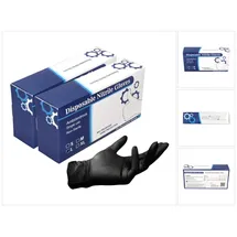 Toolbrothers Nitril Einweg Handschuhe in Spenderbox Schwarz / Black 200 Stück Größe L / Large - nicht Steril