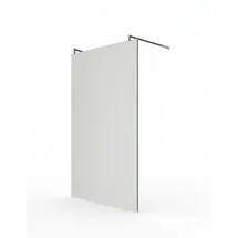 Glaszentrum Hagen 78x200cm Freistehende Dusche 2x R-Halter Satin