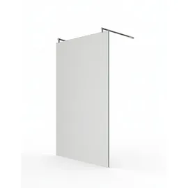 Glaszentrum Hagen 78x200cm Freistehende Dusche 2x R-Halter Satin