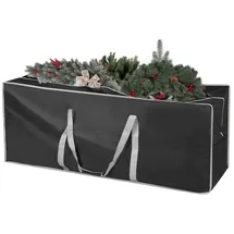 salcar Künstlicher Weihnachtsbaum Aufbewahrungstasche für Weihnachtsbaum bis zu 240 cm, Transporthülle, 130 x 40 x 50 cm Aufbewahrungstasche, Reißfest, Wasserdicht schwarz