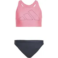 Adidas Big Bars Bikini Einteiliger Badeanzug, Lucid Pink/Legend Ink, 40