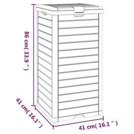 vidaXL Outdoor-Mülltonne 41 l Hellbraun