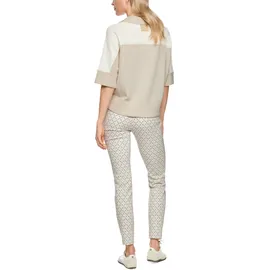 Marc Cain Zweifarbiger V-Pullover Beige XL