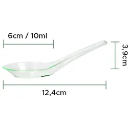 MONOUSO - Häppchen-Löffel Plastik transparent 12,2cm (25 Stück)
