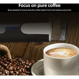 ailgely Tragbare elektrische Espressomaschine 6 oz Schwarz
