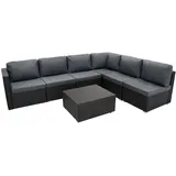 MONSTER SHOP Rattan Modular Set 7-tlg. Schwarz
