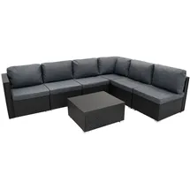 MONSTER SHOP Rattan Modular Set 7-tlg. Schwarz