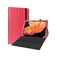 LiuShan kompatibel mit CHUWI UBook X Tablet 12 Inch Tablet PC 2 in 1 hülle,Folding PU Leder Tasche Hülle Case mit Ständer für 12" CHUWI UBook X Tablet 12 Inch Tablet PC 2 in 1,rot