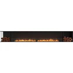 EcoSmart Flex - Front + links offen [Ethanol Einbau Gehäuse]: Flex140 - Holzbox doppelseitig
