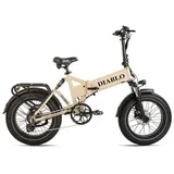 Diablo Bikes E-Faltrad Storm 20" Zoll, Beige