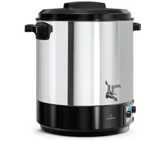 Klarstein Biggie Digitaler Einkochautomat, 25 L Edelstahl-einkochtopf Mit Edelstahlhahn & Timer, 2000 W, 30–100 °c, Lcd-display, Glühweinkocher, Einweckautomat, Heißgetränkespender