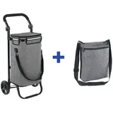Maximex Einkaufs-Trolley grau 45 x 95 x 28 cm