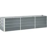 vidaXL Garten-Hochbeet verzinkter Stahl rechteckig 240 x 40 x 45 cm Grau  