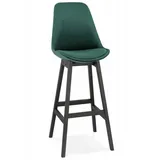 KADIMA DESIGN Barhocker Grün, Echtholz,Eiche, 48x113x56 cm, Esszimmer, Barmöbel, Barhocker