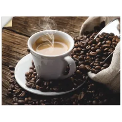 Artland Wandbild »Heißer Kaffee - dampfender Kaffee«, Getränke, (1 St.), als Alubild, Outdoorbild, Leinwandbild, Poster, Wandaufkleber Artland Farbe Bild(er): braun