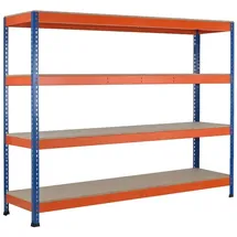 Schulte Lagertechnik Weitspannregal Holz/Spanplatte 184,1x92,6x198,1 cm blau
