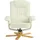 Idimex Relaxsessel Charly Kunstleder 76 x 87 x 61 cm Weiß mit Hocker