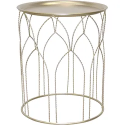 Beistelltisch, gold (goldfarben, goldfarben, goldfarben), B:44cm H:53cm T:44cm, HOFMANN LIVING AND MORE, Tische