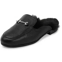 VITAFORM Hirschleder Sabot Damen Schwarz 39