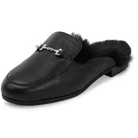 VITAFORM Hirschleder Sabot Damen Schwarz 39