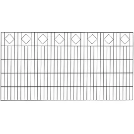 Floraworld Doppelstab-Mattenzaun Comfort 100 x 200 cm anthrazit Karo