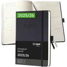 Sigel Wochenplaner 2025/2026 Schwarz