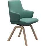 Stressless® Polsterstuhl Laurel, Low Back mit Armlehne, Größe L, mit schräggestellten Beinen in Walnuss grün