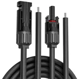 GLIESE Solaranlage Schwarz 3m 2.5mm2 Solarkabel mit Stecker, den Anschluss von Fotovoltaikanlagen verwendet.