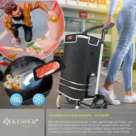 Kesser Einkaufstrolley klappbar schwarz 56L