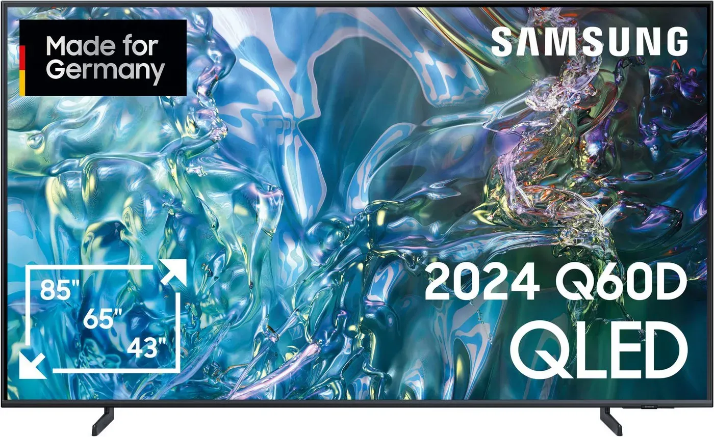 Samsung GQ75Q60DAU QLED-Fernseher (189 cm/75 Zoll, 4K Ultra HD, Smart-TV) grau