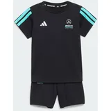 adidas MERCEDES-AMG PETRONAS FORMULA 1 TEAM DNA Baby KURZARM-JOGGINGANZUG - Black / Semi mint rush, - 56