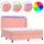 vidaXL Boxspringbett 180 x 200 cm Rosa