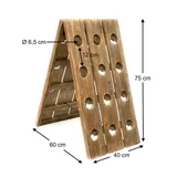 DanDiBo Ambiente DanDiBo Rüttelbrett Weinregal Flaschenregal für 24 Flaschen aus Holz 96171 Natur Vintage dunkel