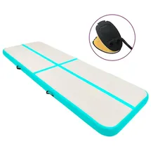 vidaXL Aufblasbare Gymnastikmatte mit Pumpe 600x100x20 cm PVC Grün