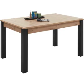 Stolkom LUCAS 140-210 x 76 x 90 cm Eiche Artisan braun/schwarz