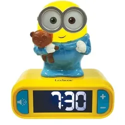 LEXIBOOK Minions Wecker mit 3D Nachtlicht-Figur und besonderen Klingeltönen