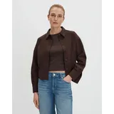 Someday Kunstlederjacke mit Knopfleiste Modell NYLIA Dunkelbraun, 42