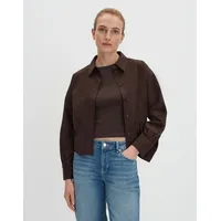 Someday Kunstlederjacke mit Knopfleiste Modell NYLIA Dunkelbraun, 42