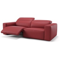 Sofanella 3-Sitzer 3-Sitzer LENOLA Ledergarnitur Relaxsofa Sofa rot