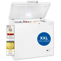 Exquisit Gefriertruhe, Kühlfunktion, 2-in-1, 198 Liter, Türschloss, 4-Sterne-Gefrieren, Schnellgefrieren,