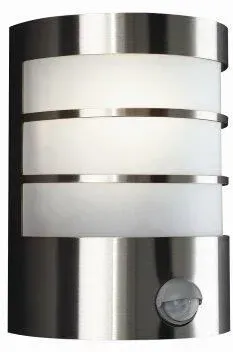 Philips 17475/47 / pn Außenwandlampe Calgary 1x60w | E27 | IP44 - mit Bewegungssensor, Edelstahl