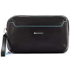 PIQUADRO Blue Square Wrist Clutch Nero