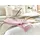 Beliani Tangier Kuscheldecke 130 x 160 cm Rosa/Weiß