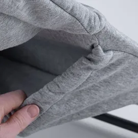 Childhome Soft Babyschaukel Schaukelstuhl Säugling Bezug waschbar gepolsterter Gurt, Jersey grau Holz Stahl, max. 9kg Bxlxh 46x74x56 cm