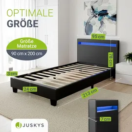 Juskys Verona 90 x 200 cm H3 schwarz